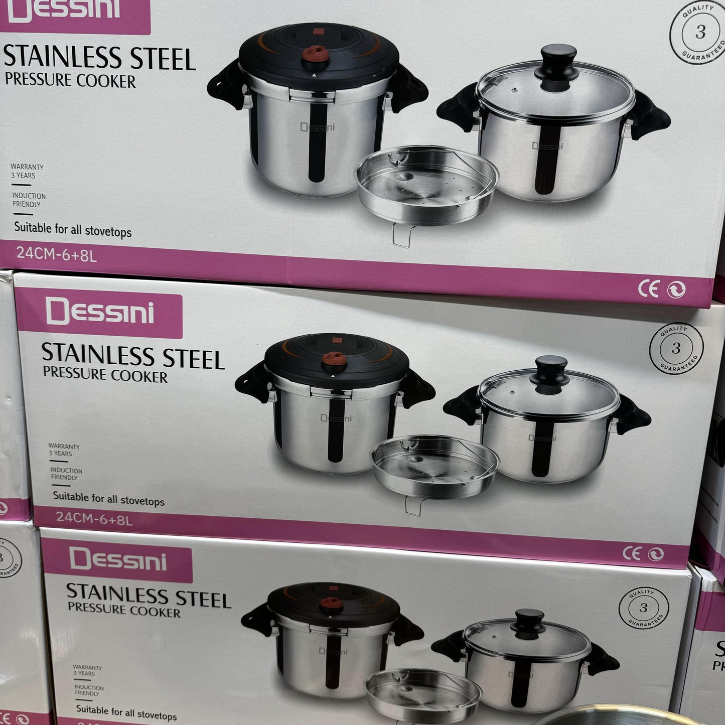 Dessini 2-in-1 Pressure Cooker with Steamer - Italy Lot
