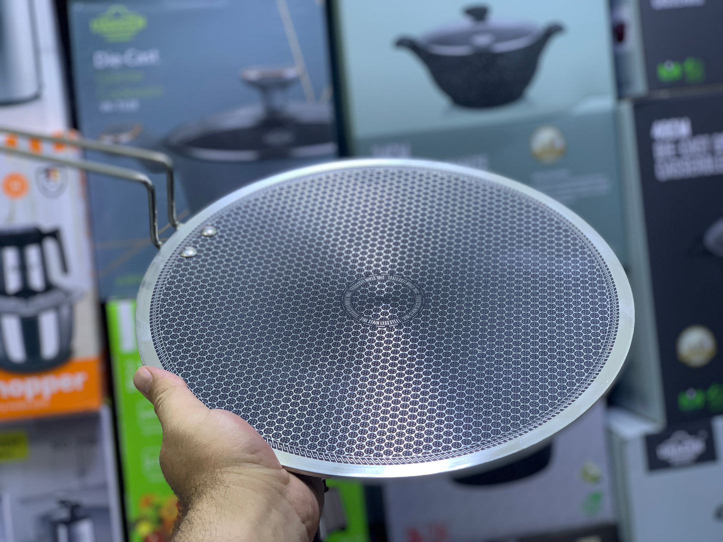 34-Cm Tawa |Honeycomb Pattern| 316 Steel Graded