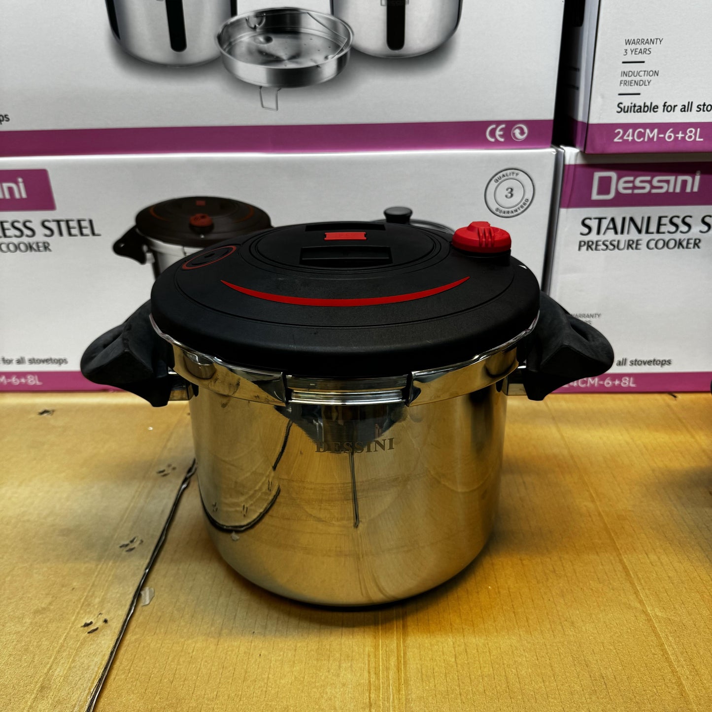 Dessini 2-in-1 Pressure Cooker with Steamer - Italy Lot