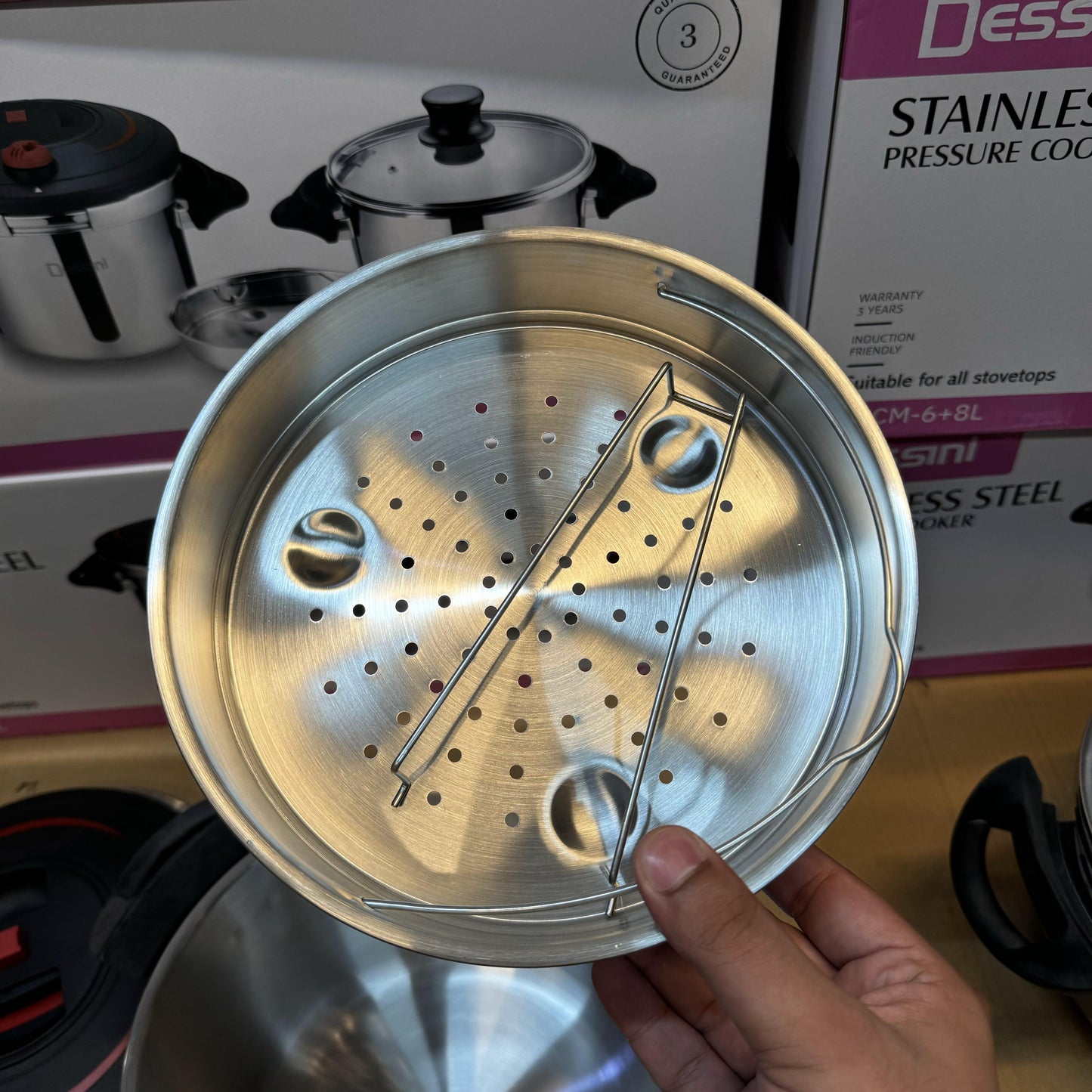 Dessini 2-in-1 Pressure Cooker with Steamer - Italy Lot