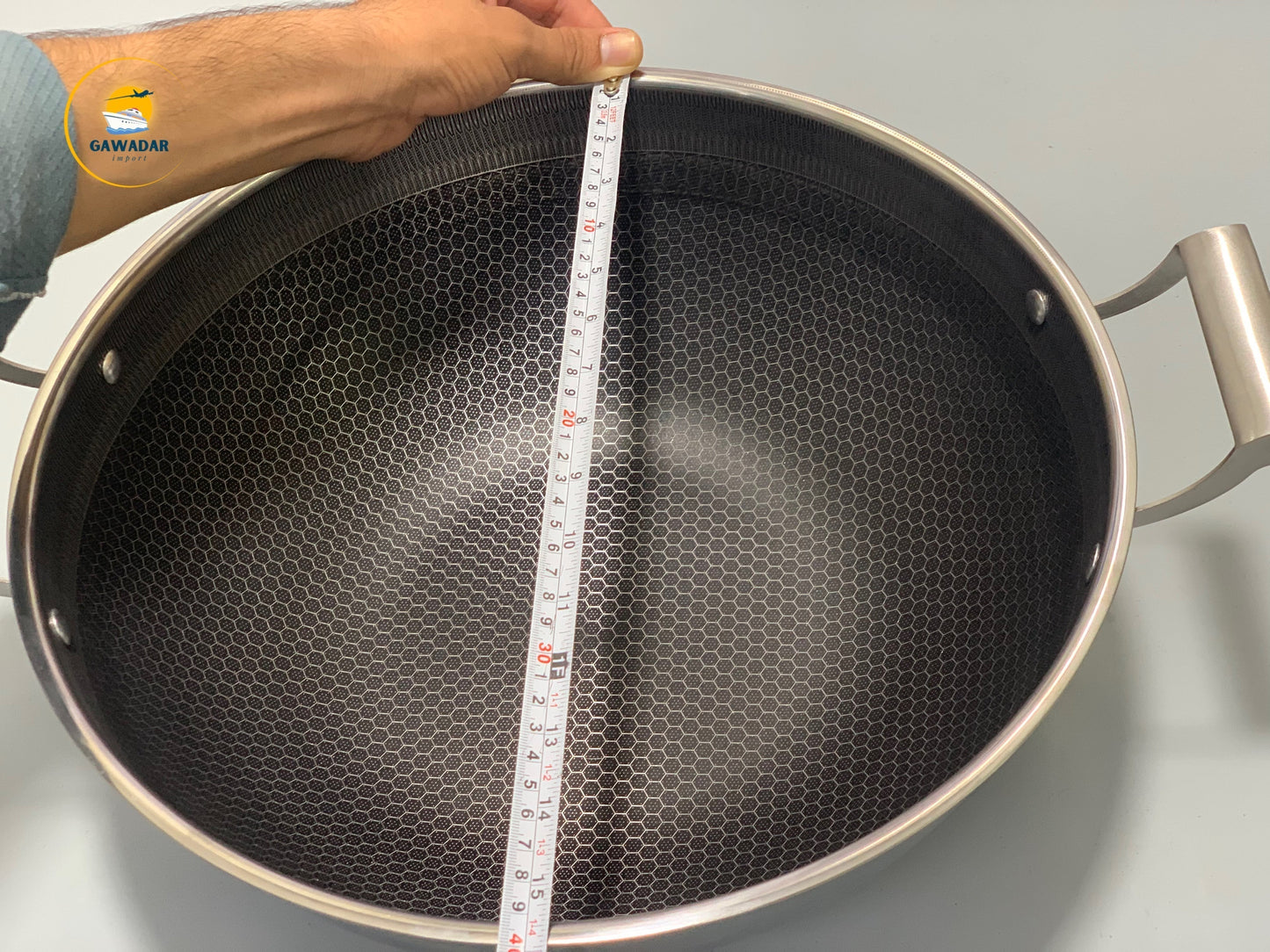 Laser Coated Honey Comb Pattern Deep/ Karahi /Handi