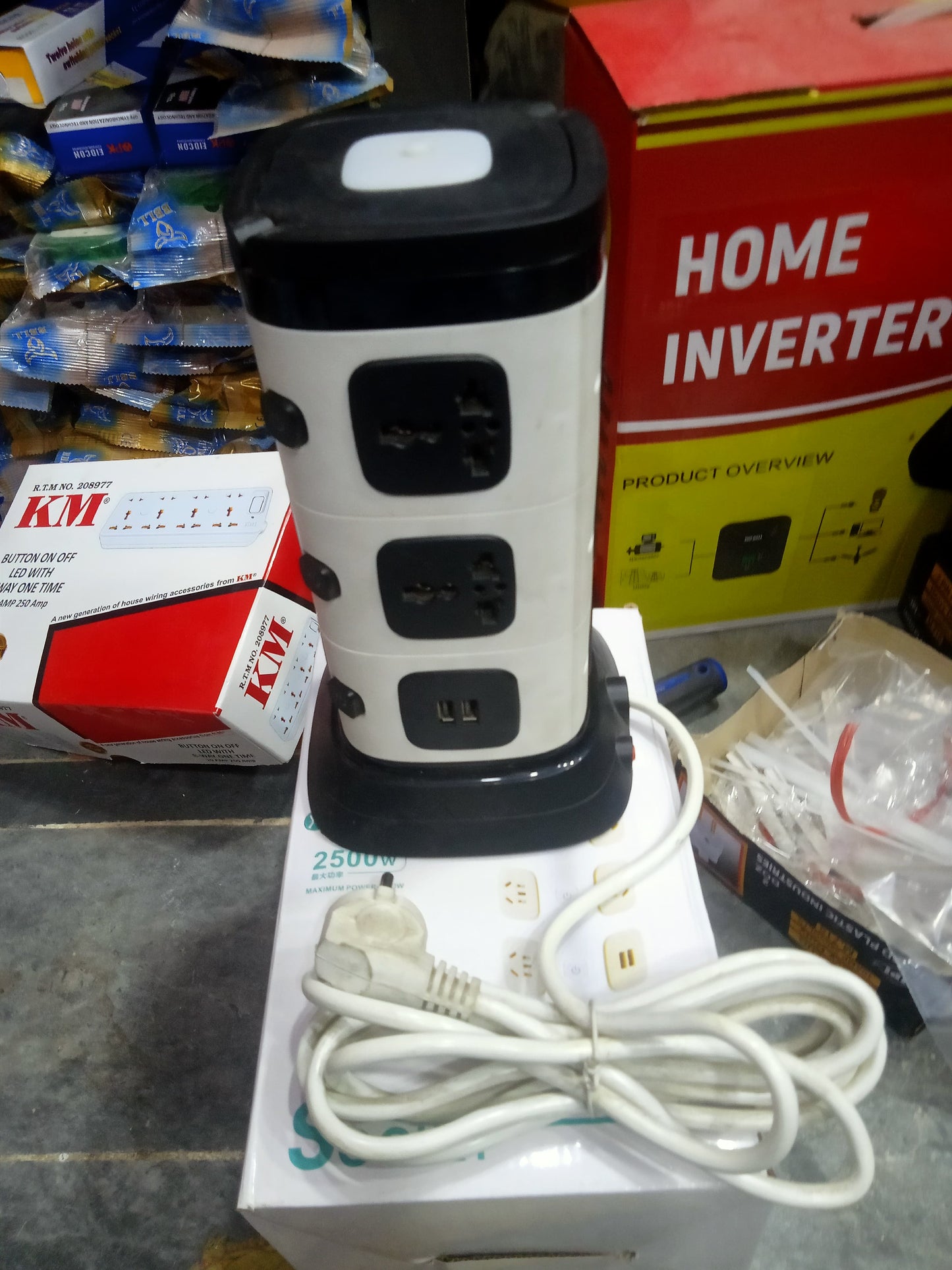 Multi Switched Vertical Socket
