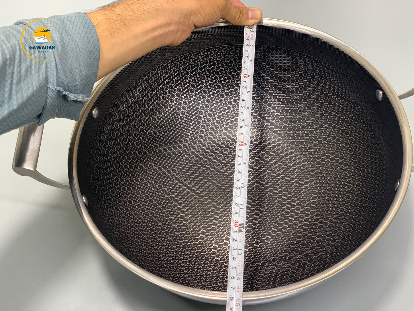 Laser Coated Honey Comb Pattern Deep/ Karahi /Handi